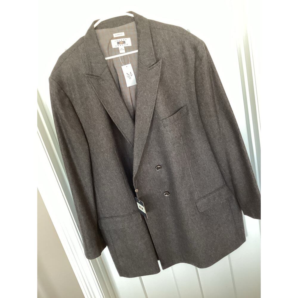 NWT Joseph Abboud Men's Classic Fit Elbow Patch Blazer Sport Coat Brown Size‎ 2X